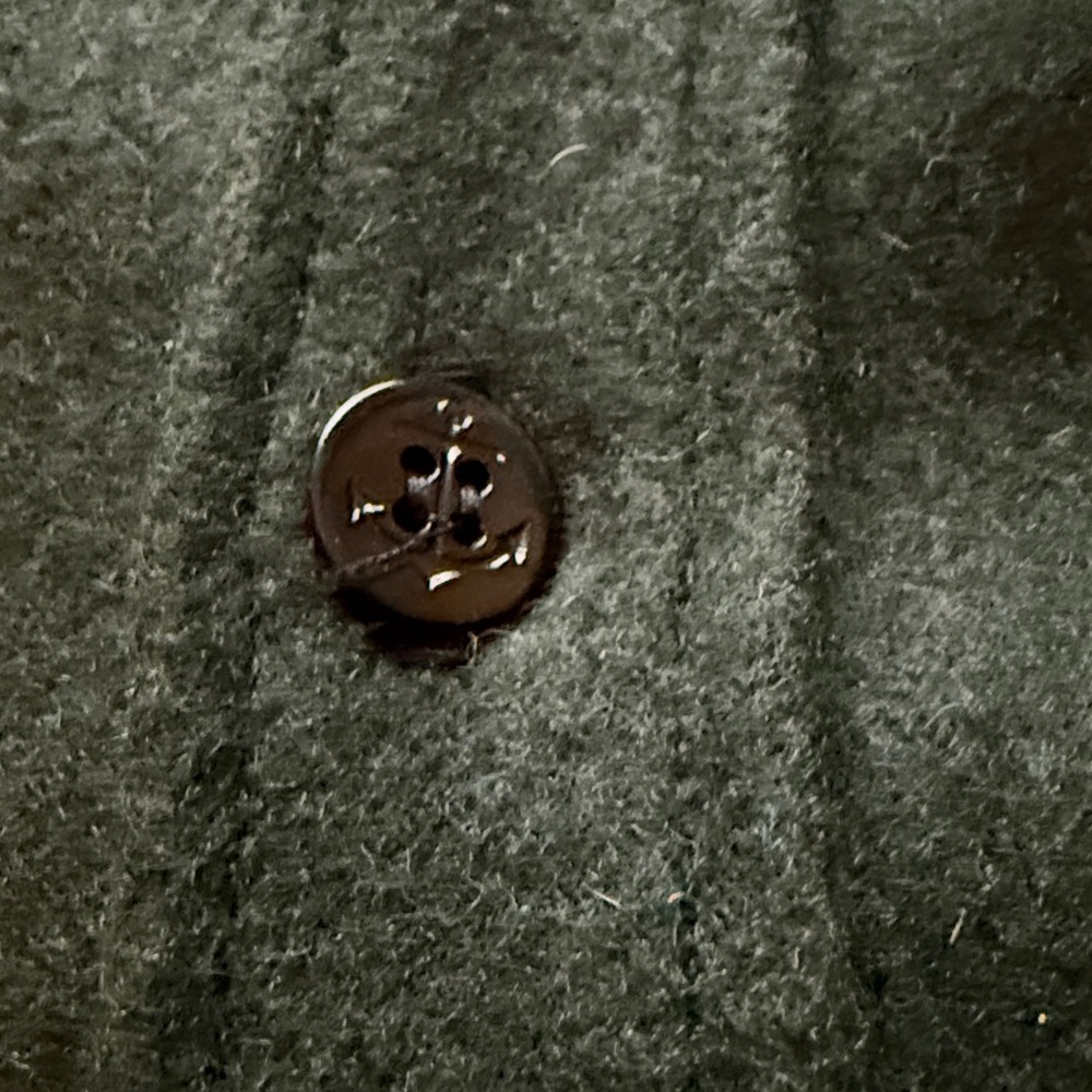 Melton Men's Dark Green Wool Shirt Jacket - Picture 6 of 8